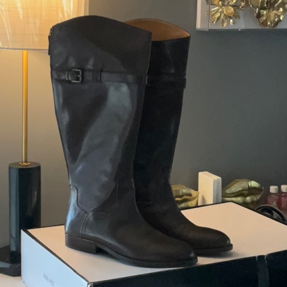 Nine West Black Over the Knee Boots